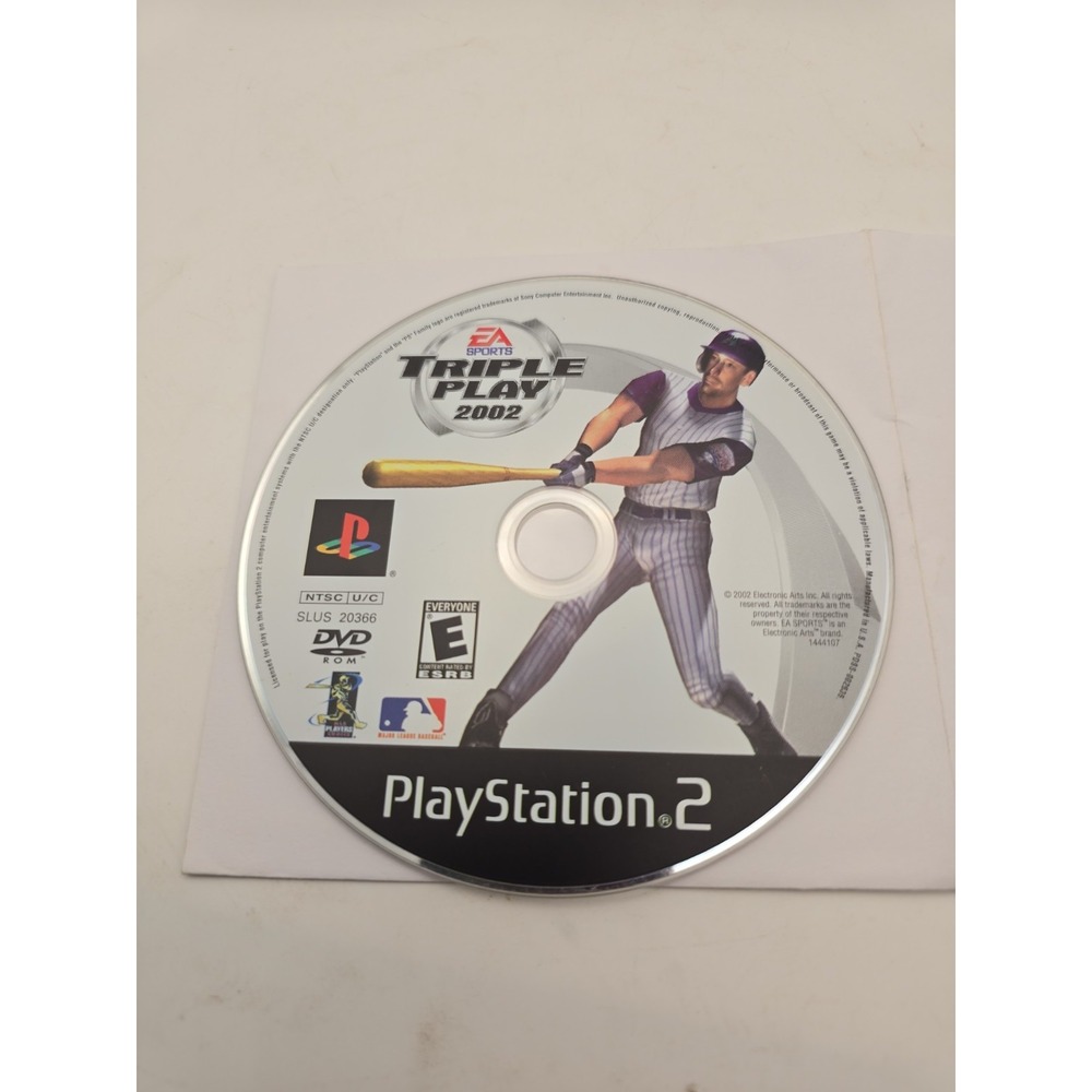 Triple Play 2002 (Sony PlayStation 2, 2002) PS2 Disc Only